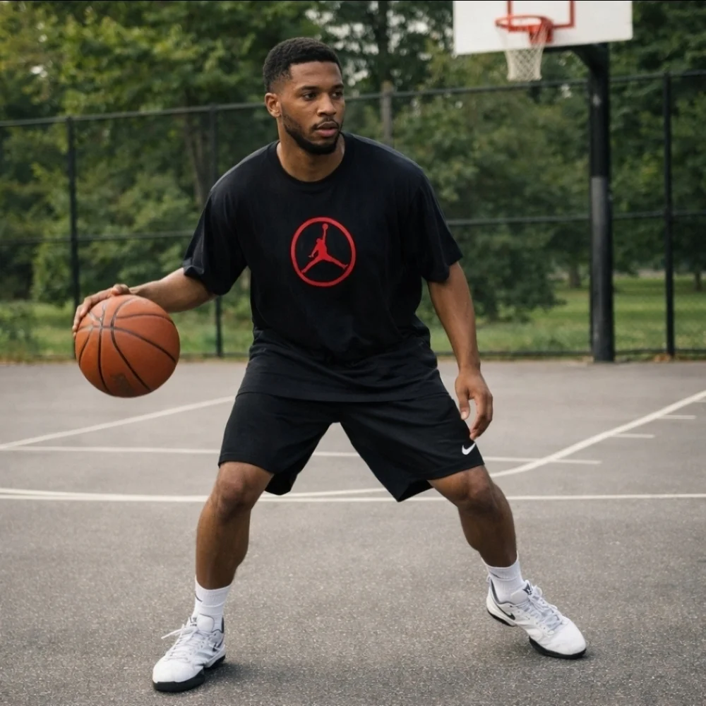 Nike Air Jordan Air Men's T-Shirt Concrete Jumpman Black 2XL